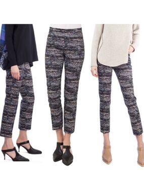 Akris Punto Franca Twilight City Print Ankle Pants Sz 8